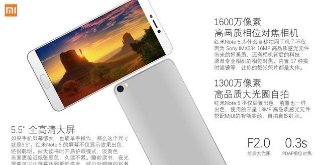 Camera Xiaomi Redmi Note 5