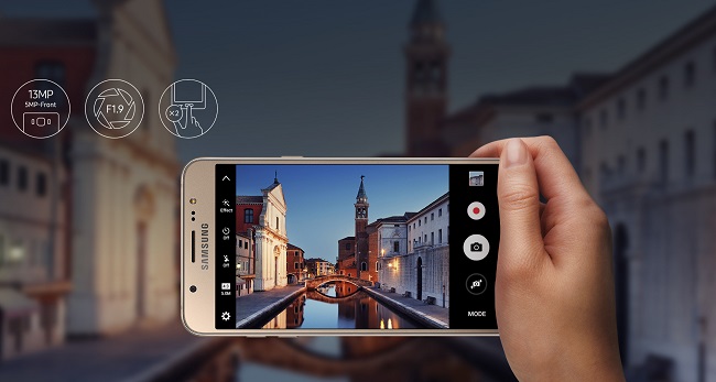 Giao diện chụp ảnh của điện thoại Samsung Galaxy On8 