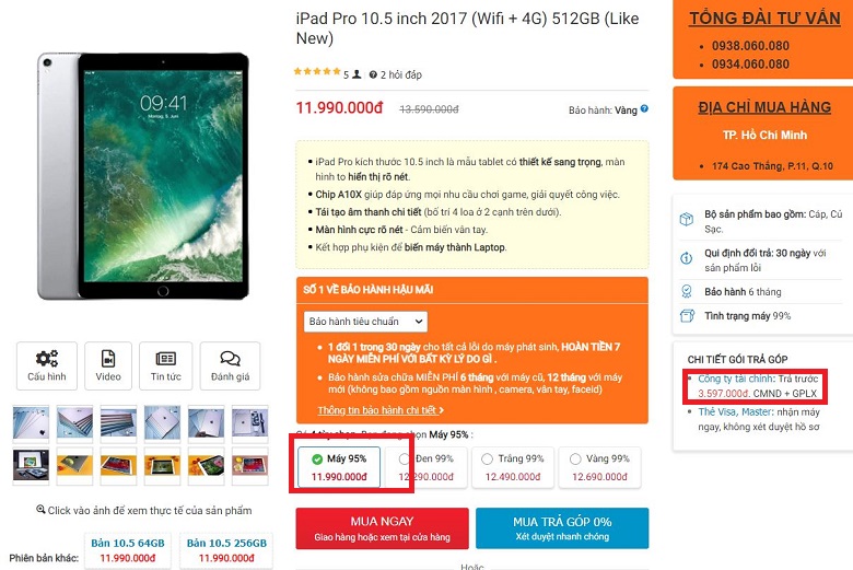 giá ipad pro 10.5 inch 2017