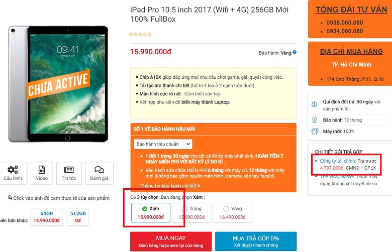 giá ipad pro 10.5