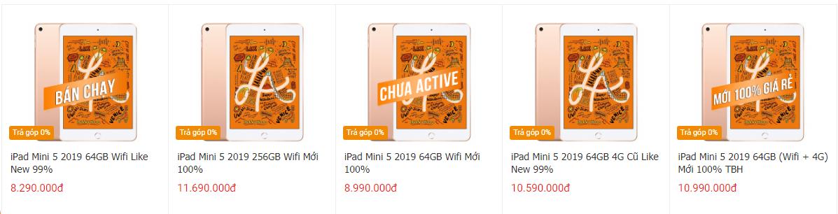 giá ipad mini 5