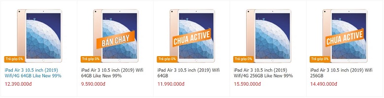 giá ipad air 3 2021 