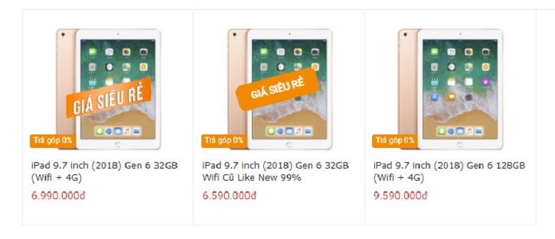 giá ipad gen 6 2021 