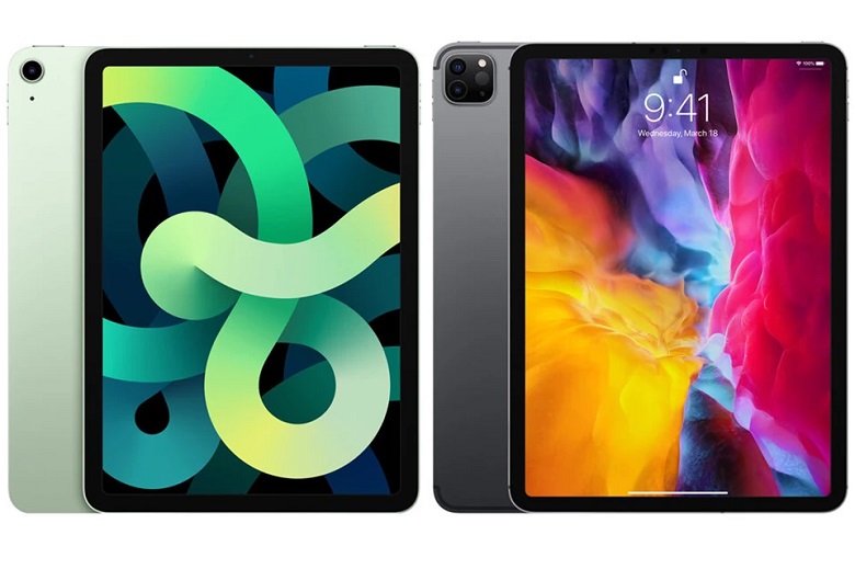 so sánh màn hình iPad Air 4 và iPad Pro 11 inch 2020