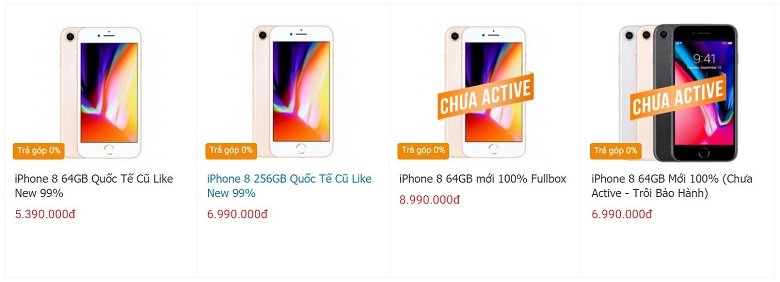 giá iphone 8