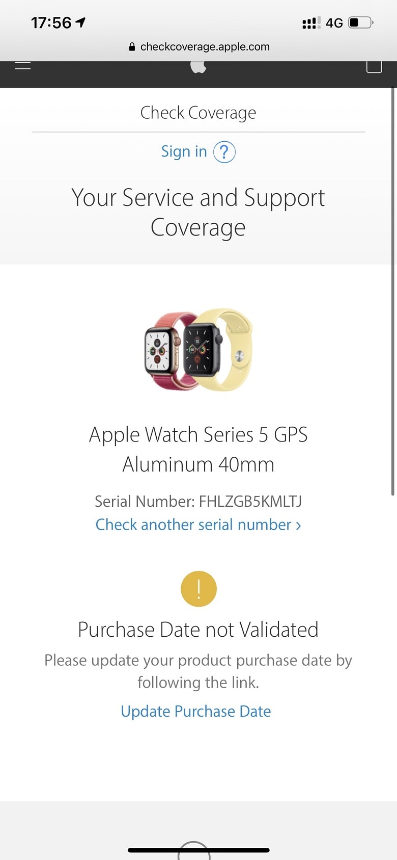 kiểm tra Apple Watch Series 5 (40mm)