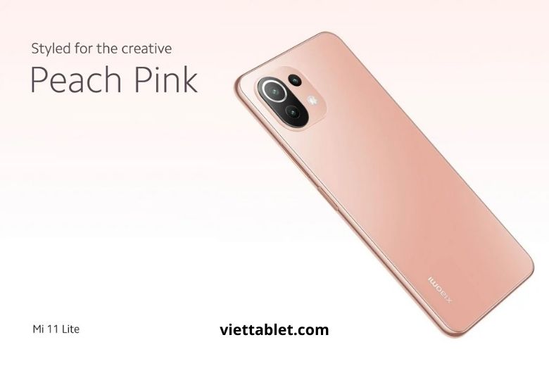 xiaomi mi 11 lite màu hồng