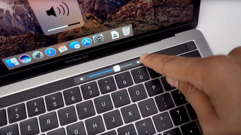 touch bar trên macbook