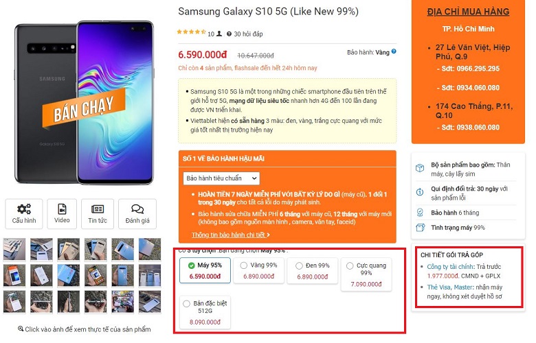 Mua ngay Samsung Galaxy S10 5G