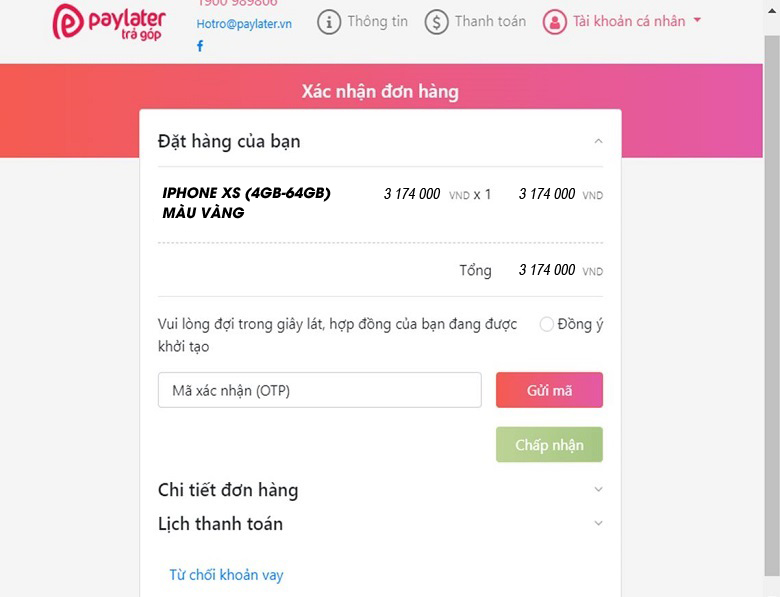 link xác nhận