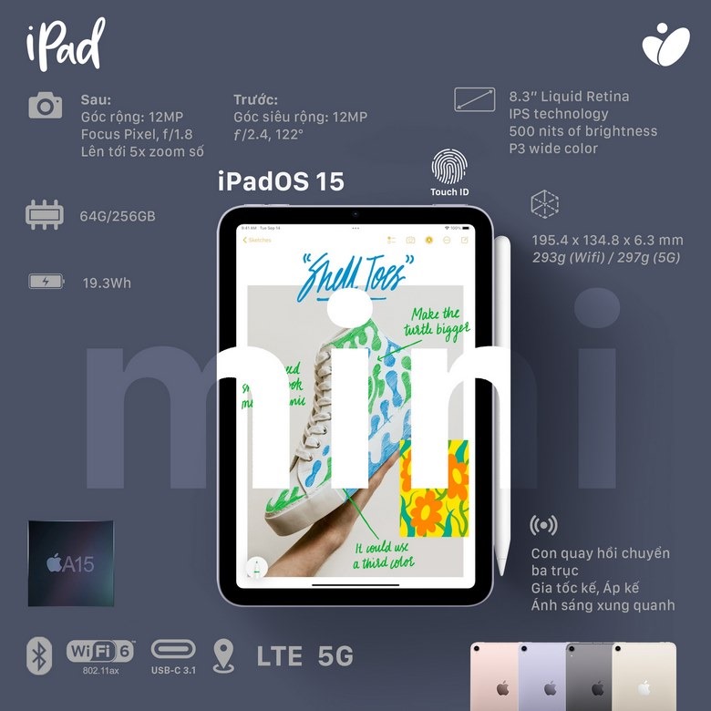 cấu hình iPad Mini 6