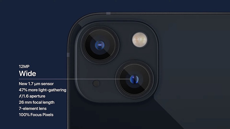 camera sau của iPhone 13
