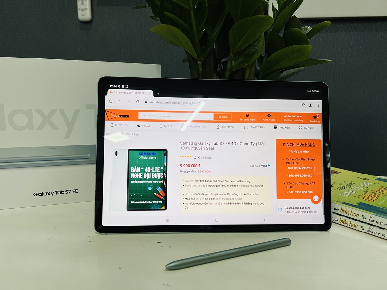 Samsung galaxy Tab S7 FE màn hình