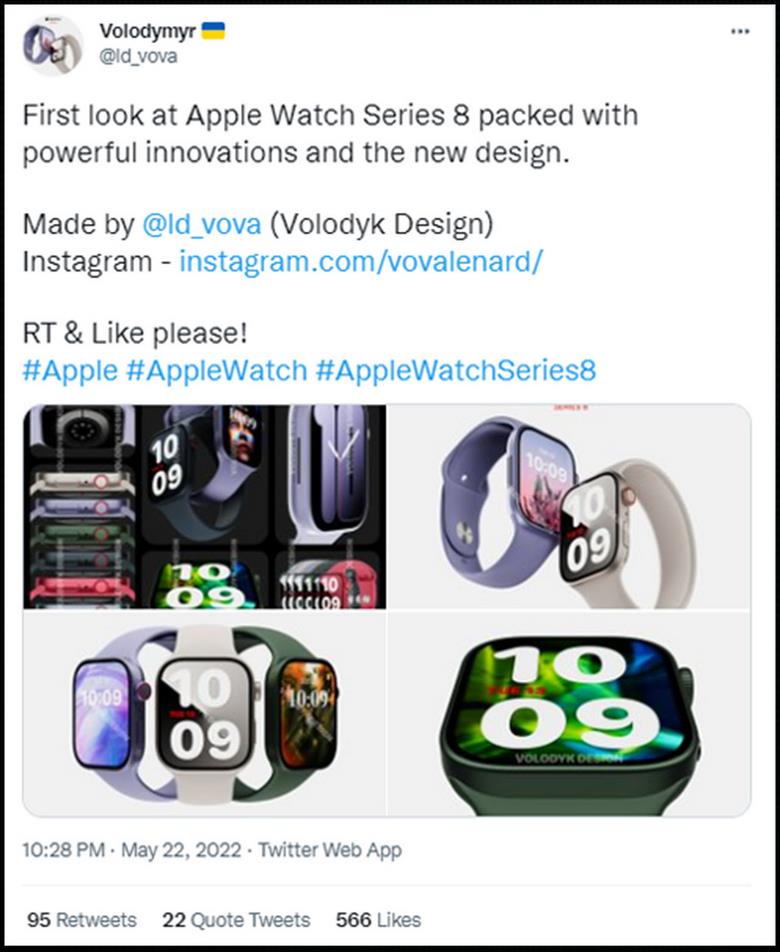 thông tin Apple Watch Series 8 