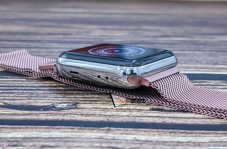 cạnh trái Apple Watch S3 (42 mm) LTE Bản Thép