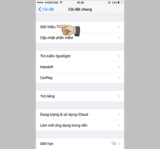 kiểm tra imei iPhone 6s 3