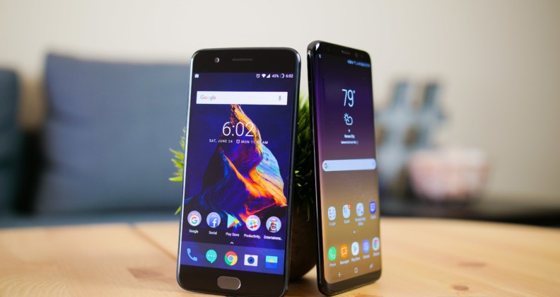 So sánh OnePlus 5 và Samsung Galaxy S8: Kích thước