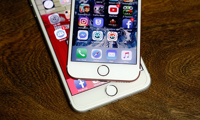 iPhone 6S Lock với iPhone 6 Plus: Touch ID