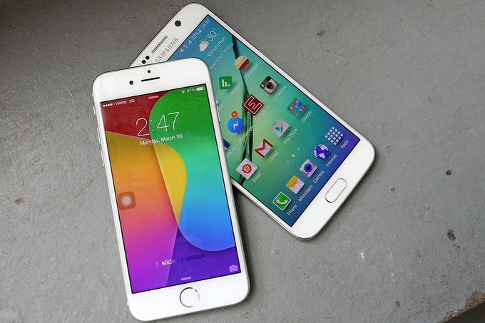 Samsung Galaxy S6 với iPhone 6 Lock