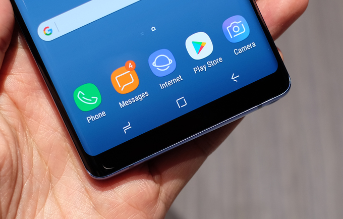 3 phím điều hướng của Samsung Galaxy Note 8