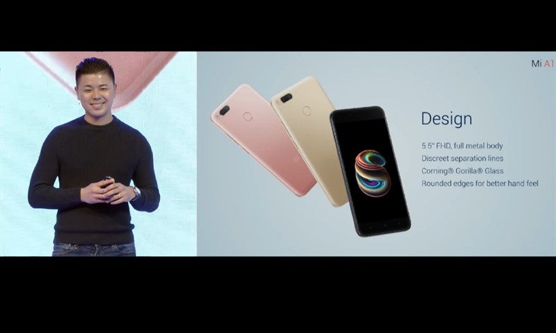 Thiết kế Xiaomi Mi A1
