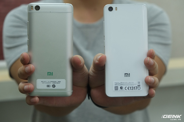 So sánh với Mi 5, có thể thấy thiết kế của Mi 5s là hoàn toàn khác biệt.