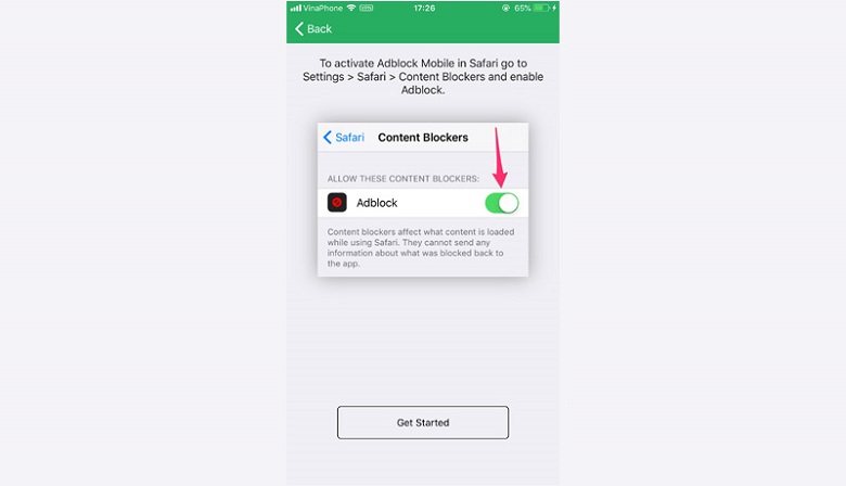 sử dụng tốt Adblock Mobile