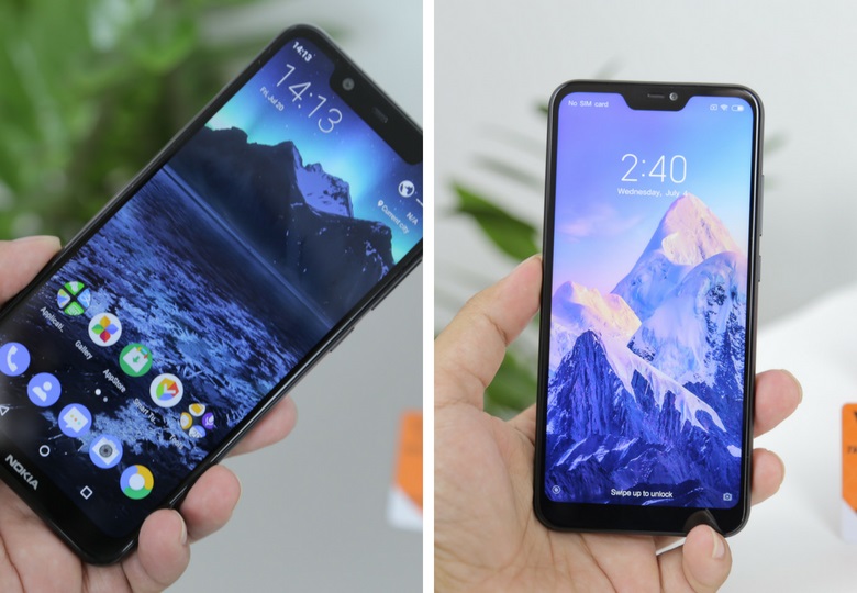 so sánh Nokia X5 và Redmi 6 Pro