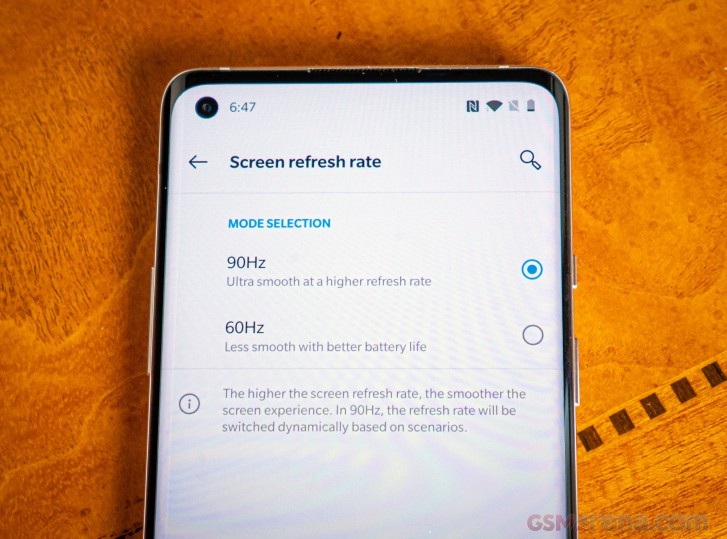 Hiển thị trên OnePlus 8