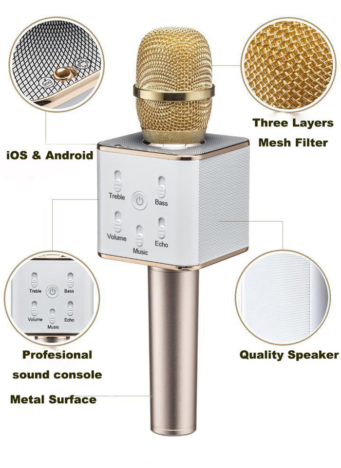Micro Bluetooth Karaoke Tích Hợp Loa TUXUN Q7