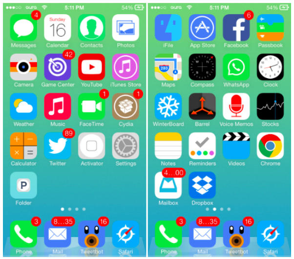 UltraFlat cho iOS 7