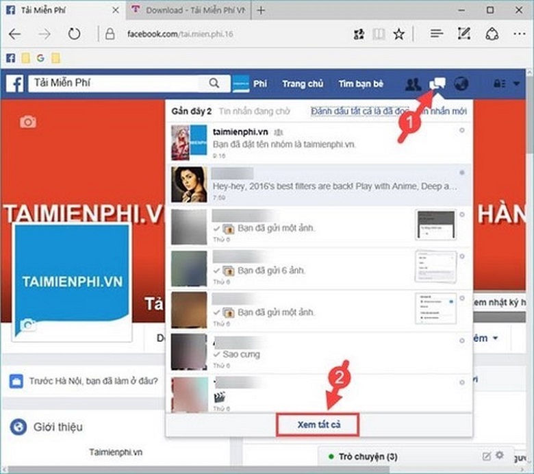 cách phục hồi tin nhắn facebook