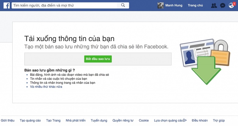 cách phục hồi tin nhắn facebook cách 2 bước 3