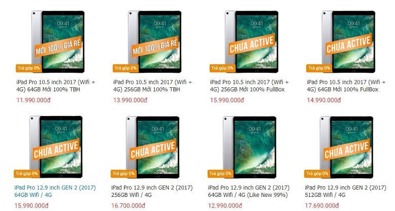 giá iPad Pro 2017