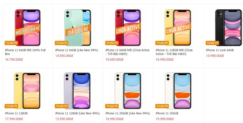 giá iPhone 11