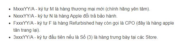 loại hàng iPhone