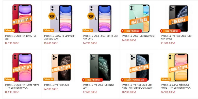 giá iPhone 11