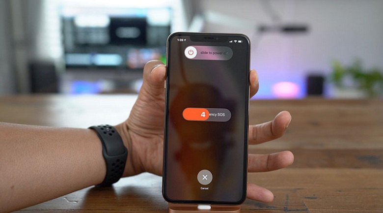 tắt máy iPhone Xs Max Lock