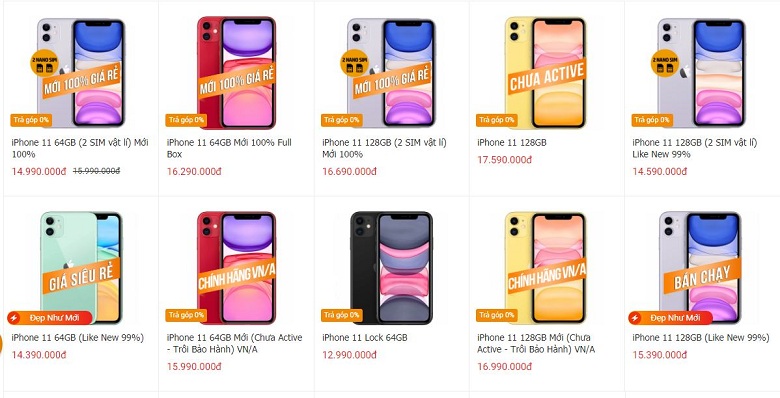 giá iPhone 11