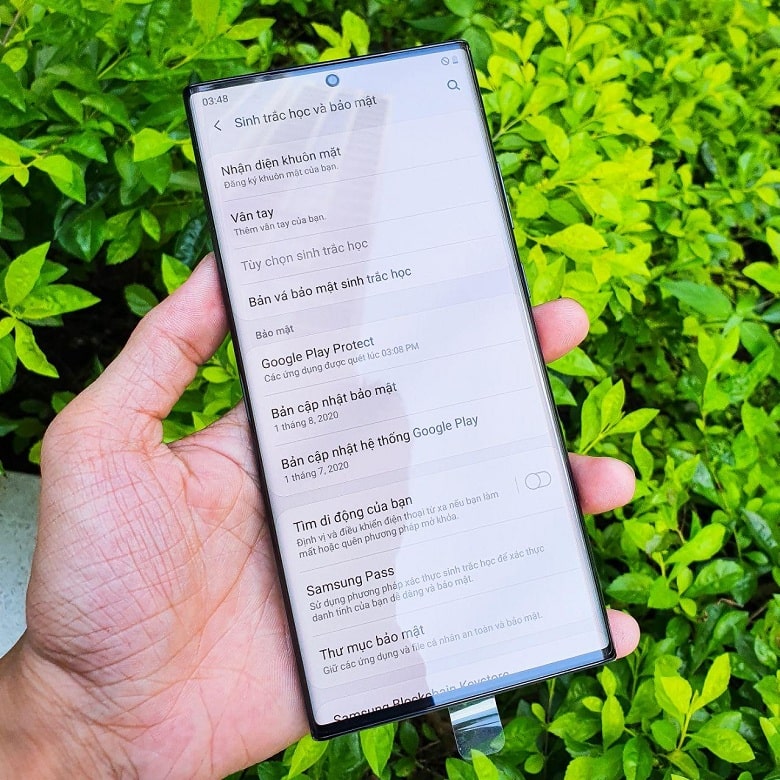 vân tay Samsung Note 20 Ultra 5G Hàn
