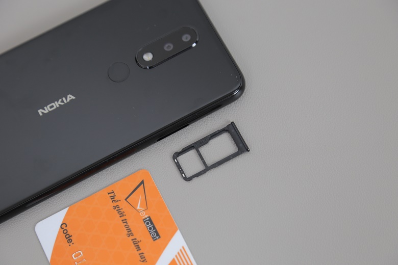 nokia x5 2018 đập hộp khay sim