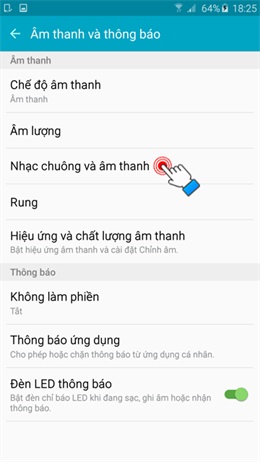 cài nhạc chuông trên note 5