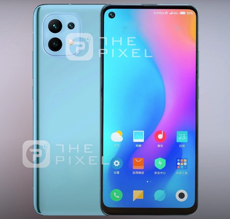 Xiaomi Mi 11 Lite thiết kế dự kiến