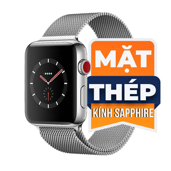 Apple Watch Series 3 Cũ, Bản Thép, Đẹp Như Mới, Chính Hãng, Giá Rẻ