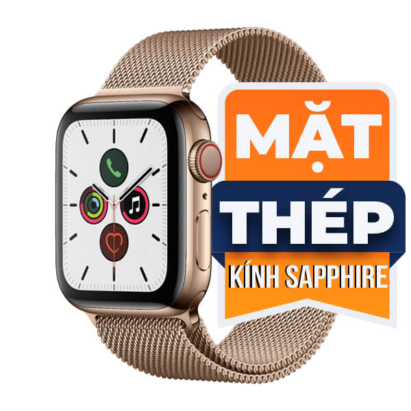 Apple Watch Series 5 (40mm - 44 mm) Bản Thép LTE- Cũ Like New 99%
